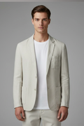 Men's Blazer Jacket with Button Closure and Front Pockets