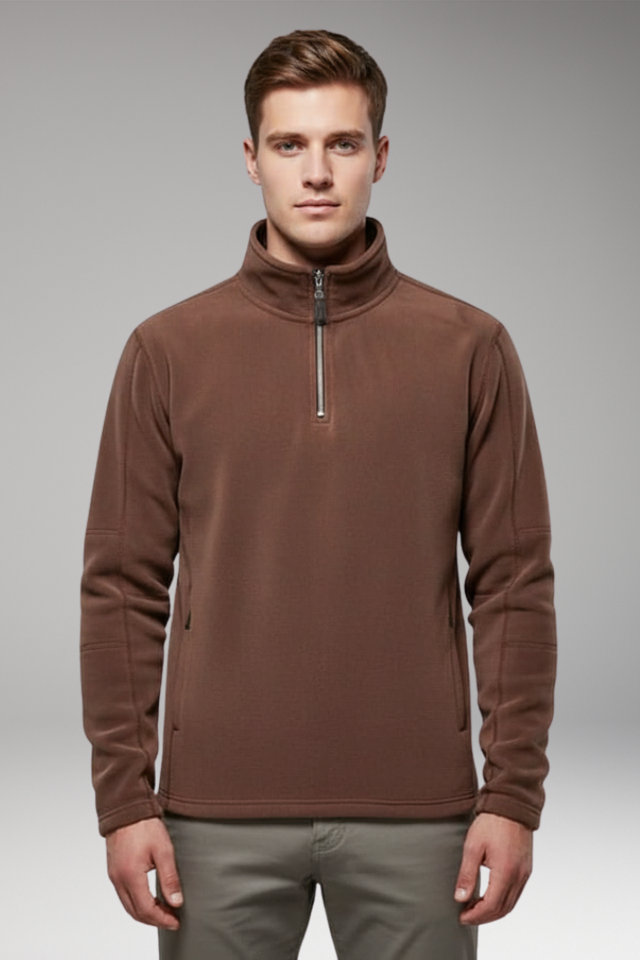Men's Pullover with Quarter Zip and Inner Lining