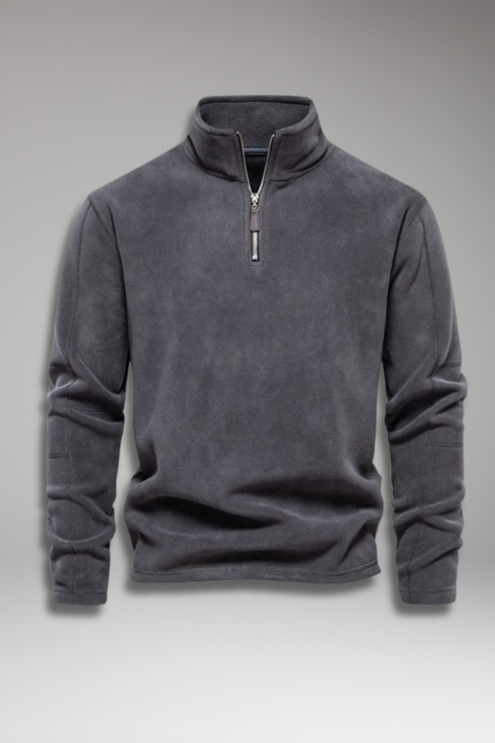 Men's Pullover with Quarter Zip and Inner Lining