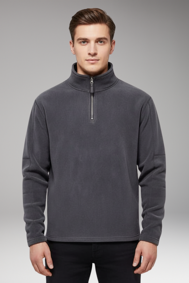 Men's Pullover with Quarter Zip and Inner Lining