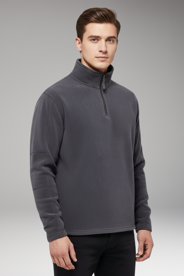 Men's Pullover with Quarter Zip and Inner Lining
