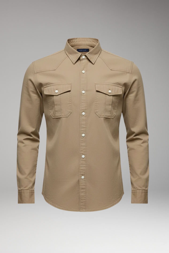 Men's Shirt with Button Closure and Chest Pockets