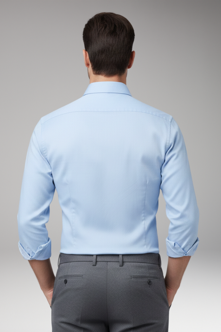 Men's Shirt with Button Closure and Classic Collar