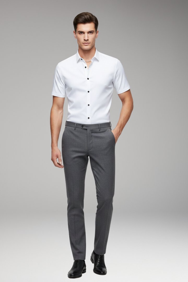 Men's Shirt with Classic Collar and Button Front