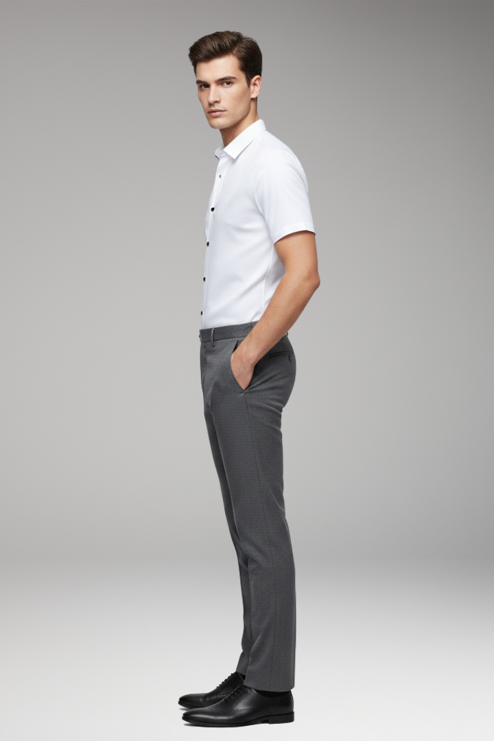 Men's Shirt with Classic Collar and Button Front