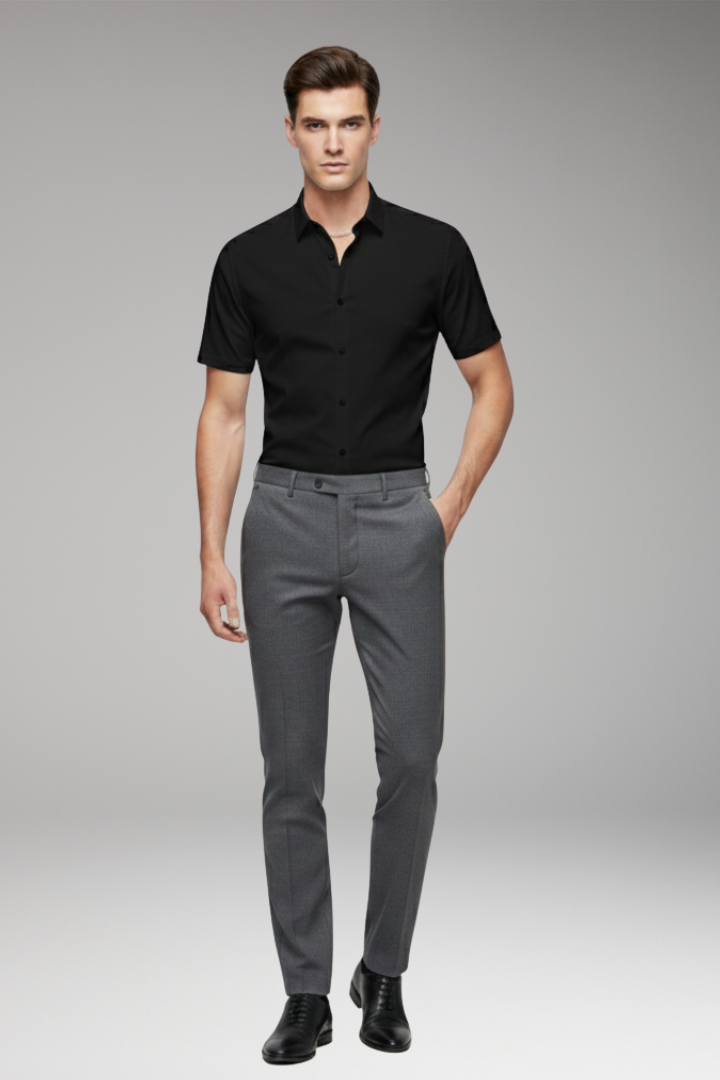 Men's Shirt with Classic Collar and Button Front