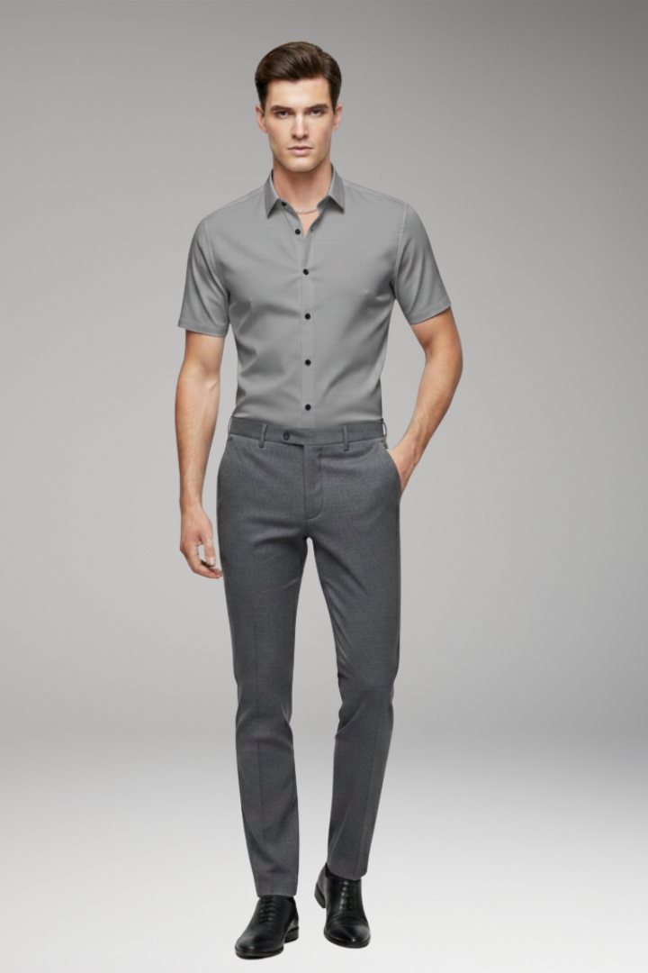 Men's Shirt with Classic Collar and Button Front