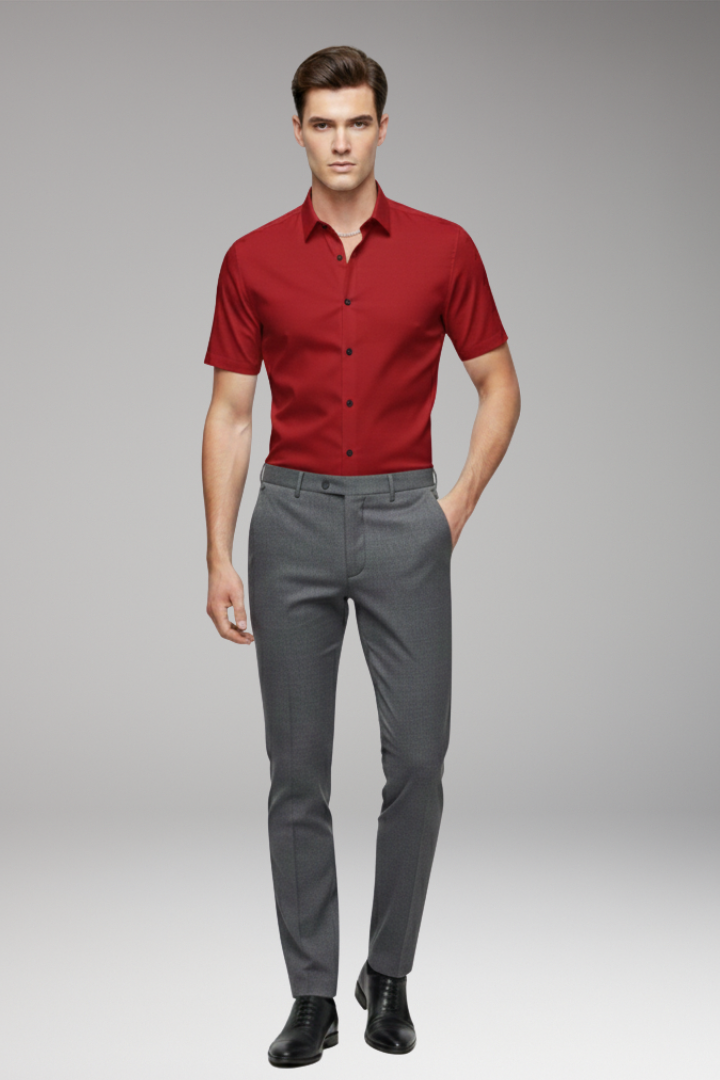 Men's Shirt with Classic Collar and Button Front