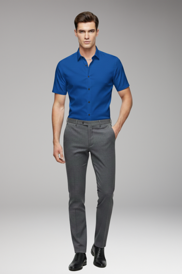 Men's Shirt with Classic Collar and Button Front