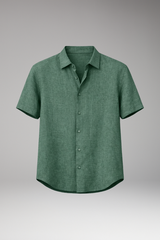 Men's Shirt with Classic Collar and Button Placket