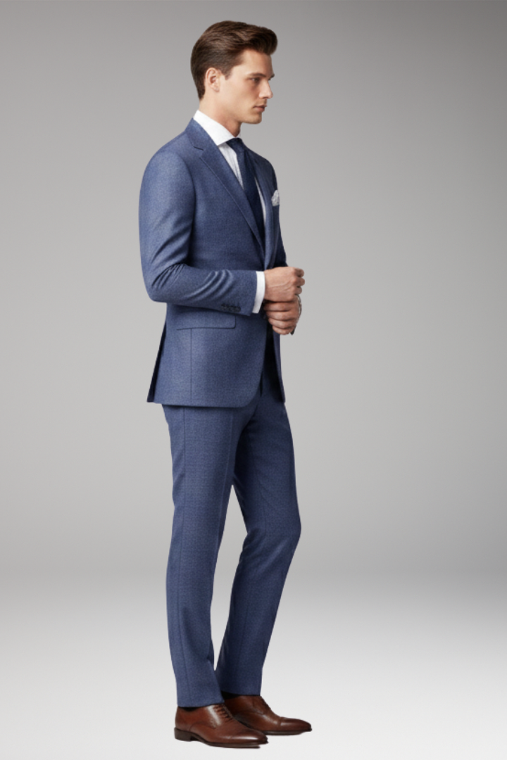 Men's Suit with Slim Fit and Peak Lapels