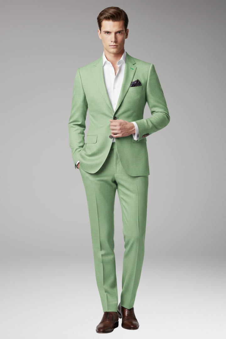 Men's Suit with Slim Fit and Peak Lapels