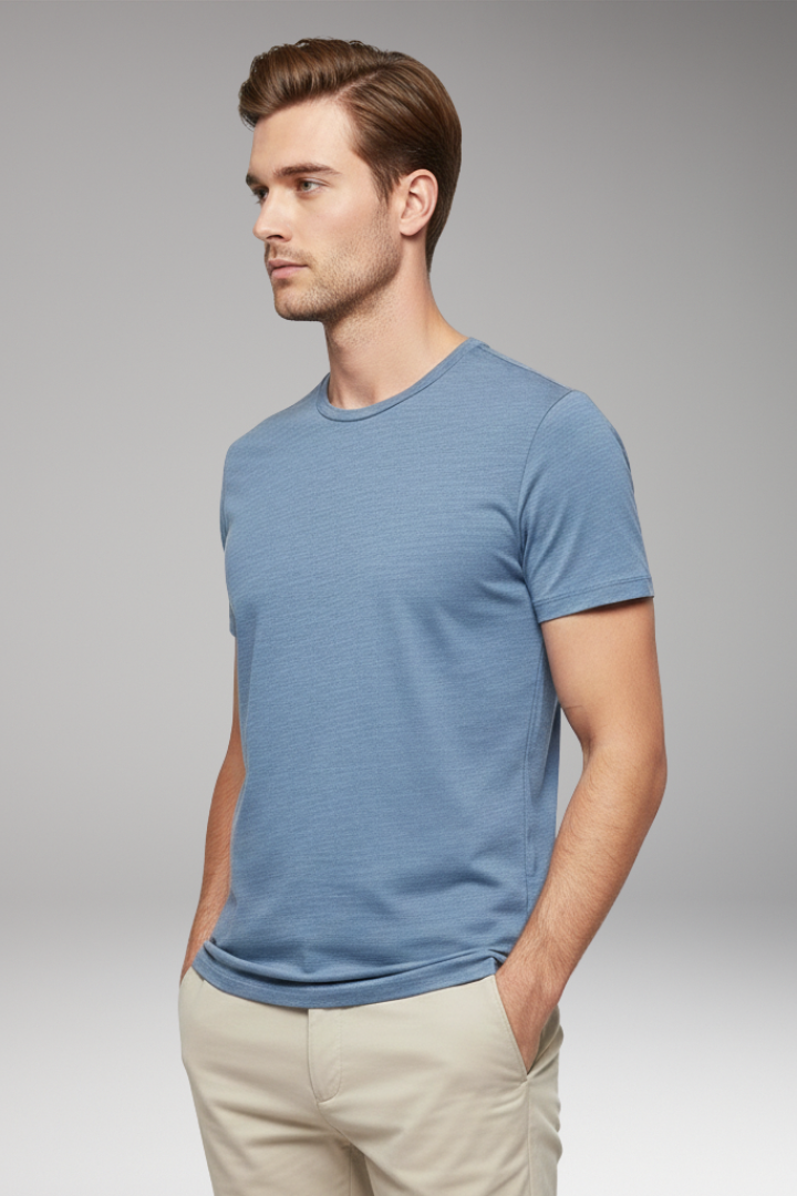 Men's T-Shirt with Crew Neck and Short Sleeves