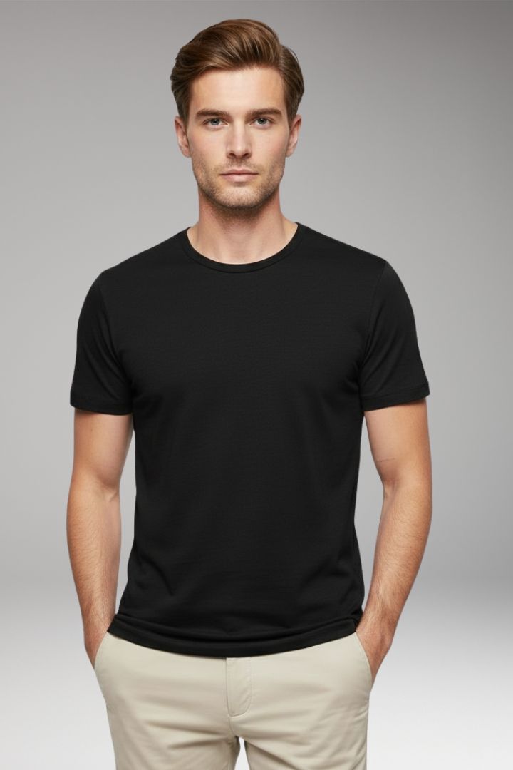 Men's T-Shirt with Crew Neck and Short Sleeves