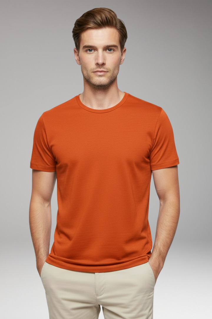Men's T-Shirt with Crew Neck and Short Sleeves