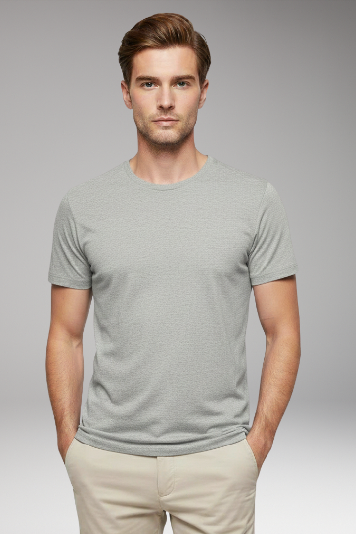 Men's T-Shirt with Crew Neck and Short Sleeves