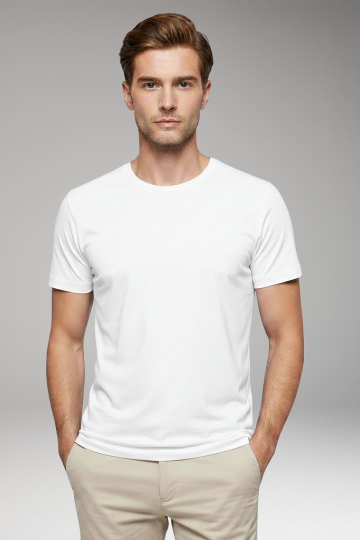 Men's T-Shirt with Crew Neck and Short Sleeves