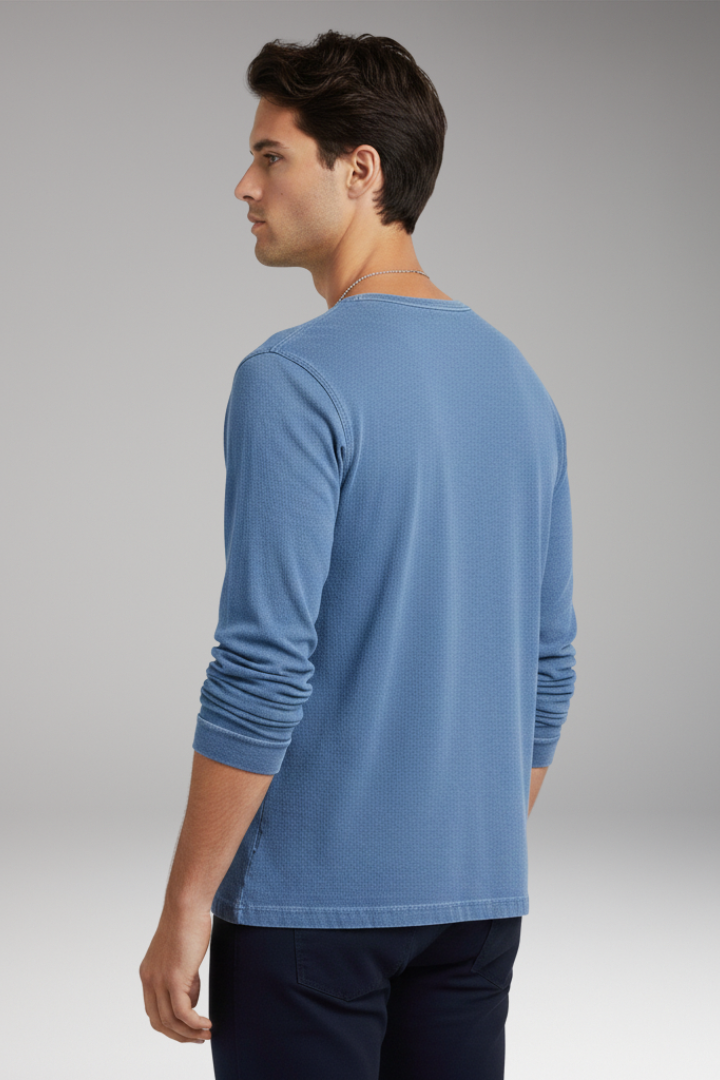 Men's T-Shirt with Round Neck and Chest Pocket
