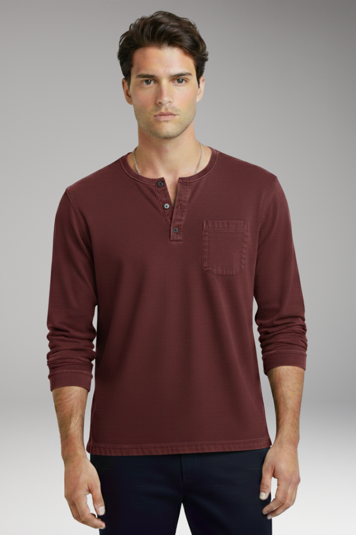 Men's T-Shirt with Round Neck and Chest Pocket