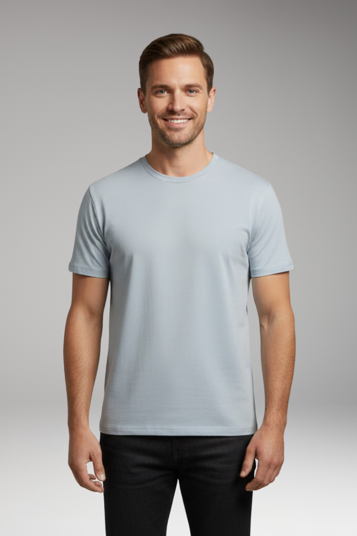 Men's T-Shirt with Round Neck and Short Sleeves