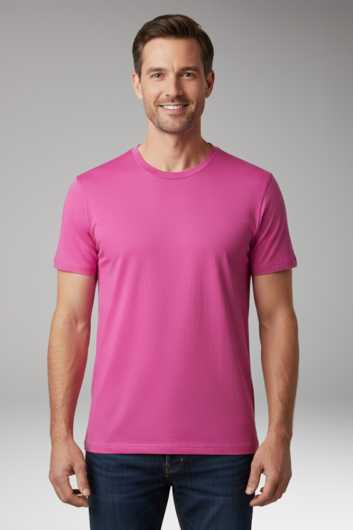 Men's T-Shirt with Round Neck and Short Sleeves
