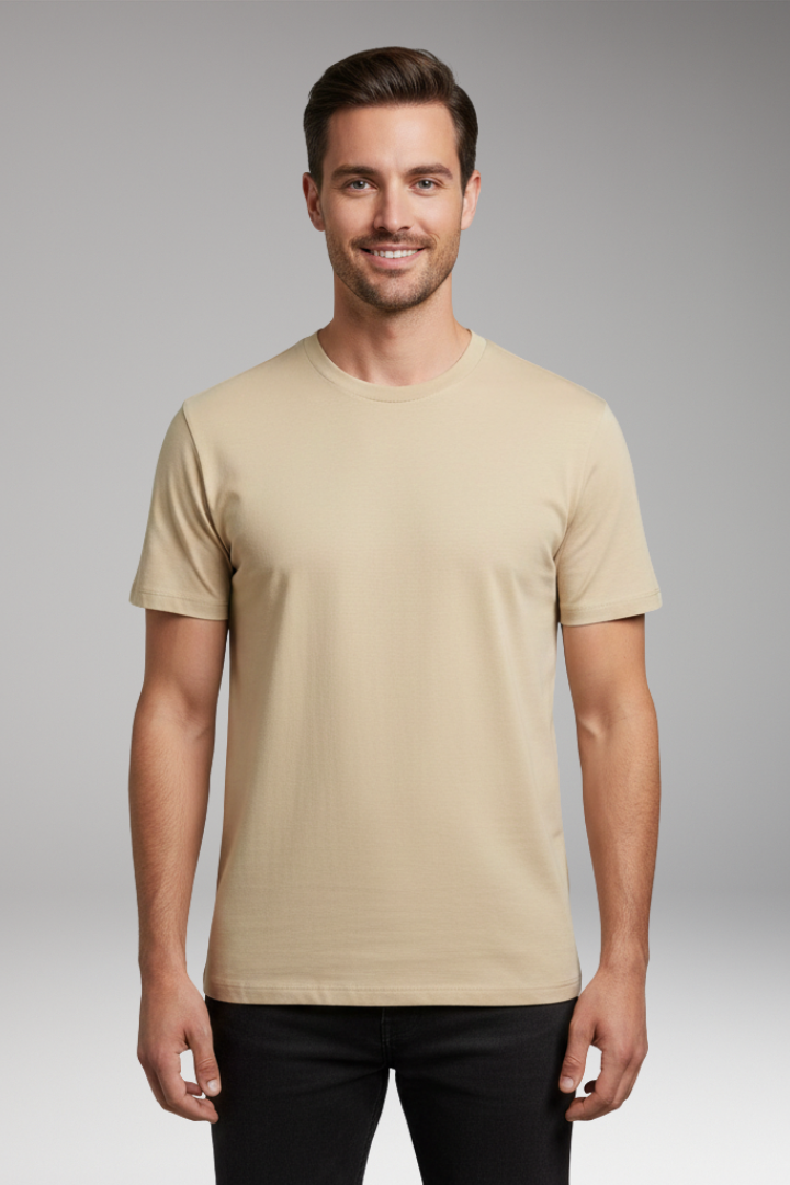 Men's T-Shirt with Round Neck and Short Sleeves