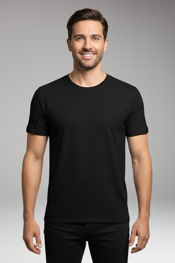 Men's T-Shirt with Round Neck and Short Sleeves