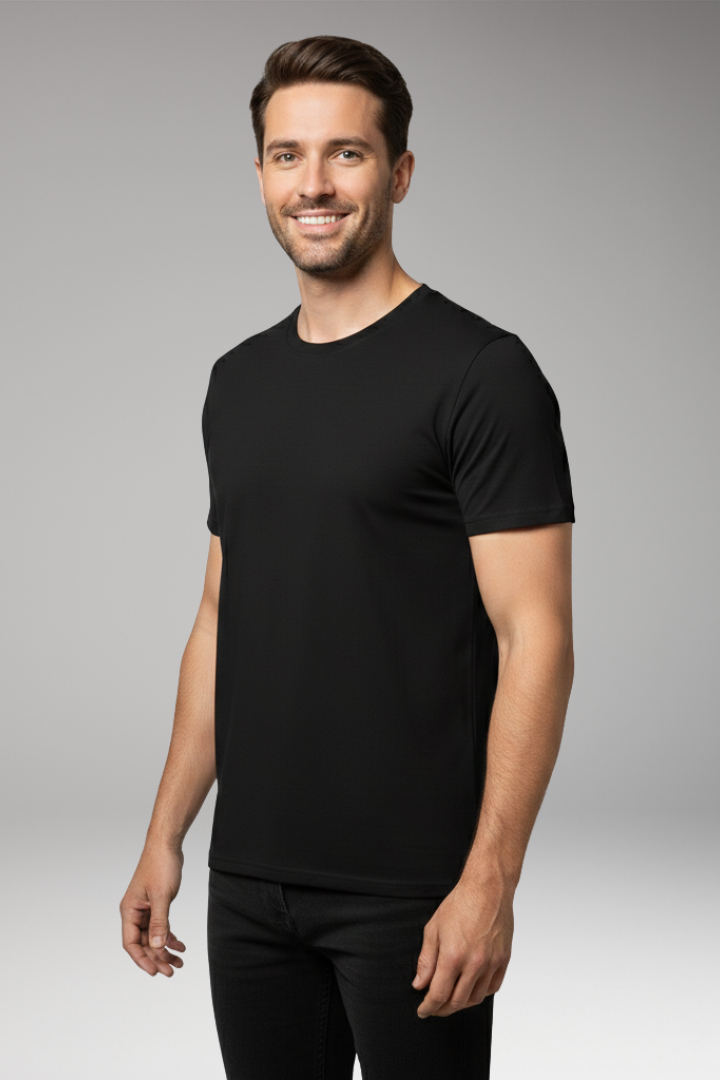 Men's T-Shirt with Round Neck and Short Sleeves