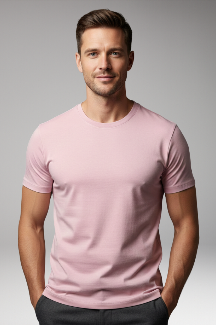 Men's T-Shirt with Round Neck and Short Sleeves