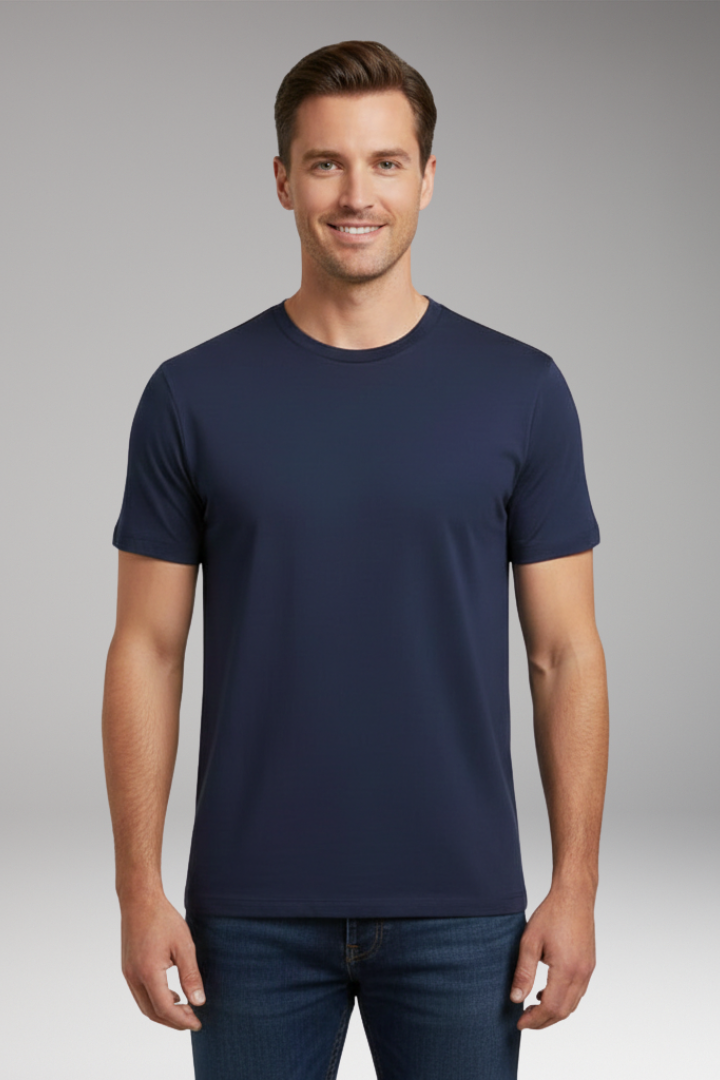 Men's T-Shirt with Round Neck and Short Sleeves