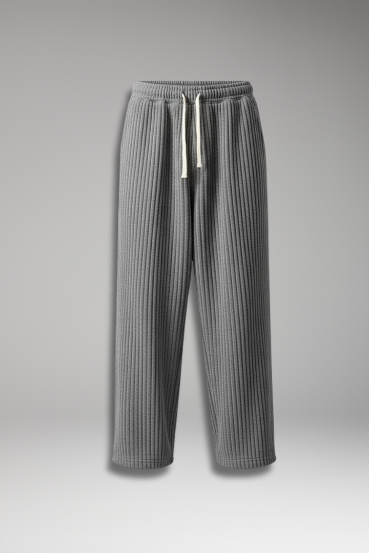Men's Textured Sweatpants with a Relaxed Fit and Streetwear Style