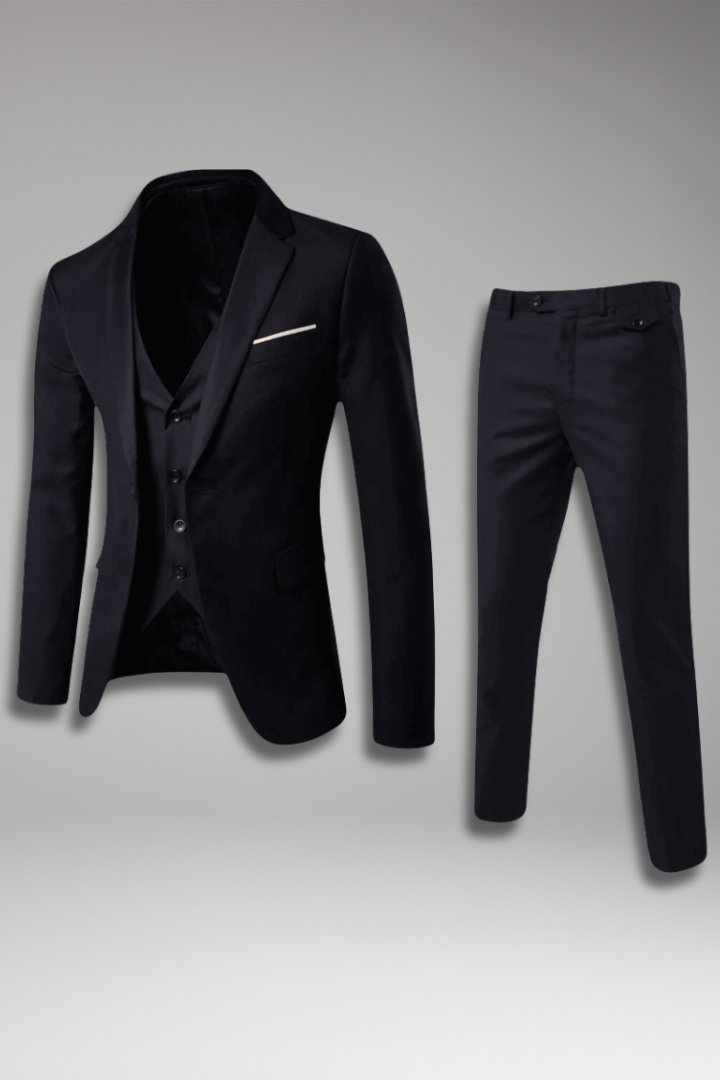 Men's Three-Piece Suit with Vest and Pants