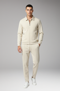 Men's Tracksuit Set with Zip Jacket and Tapered Trousers