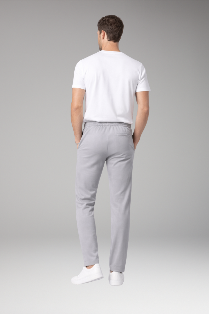 Men's Trousers with Elastic Waist and Drawstring Closure