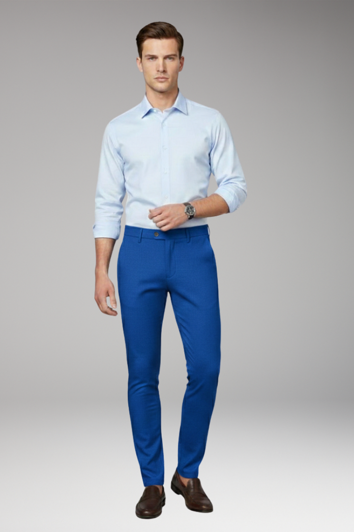 Men's Trousers with Fitted Cut and Stretch