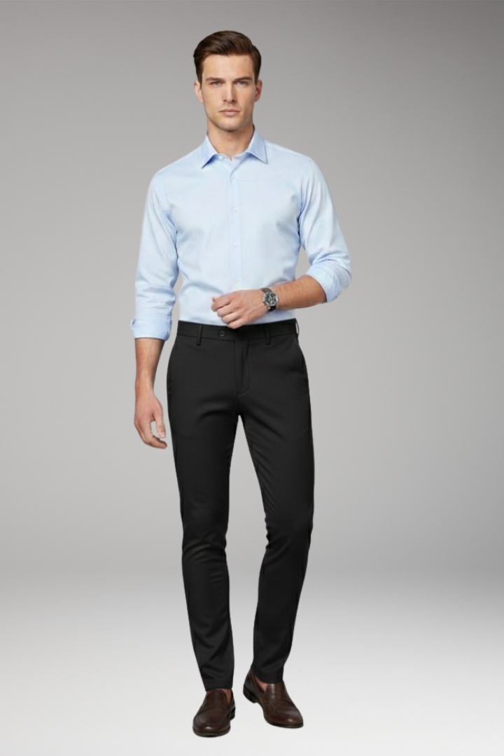 Men's Trousers with Fitted Cut and Stretch
