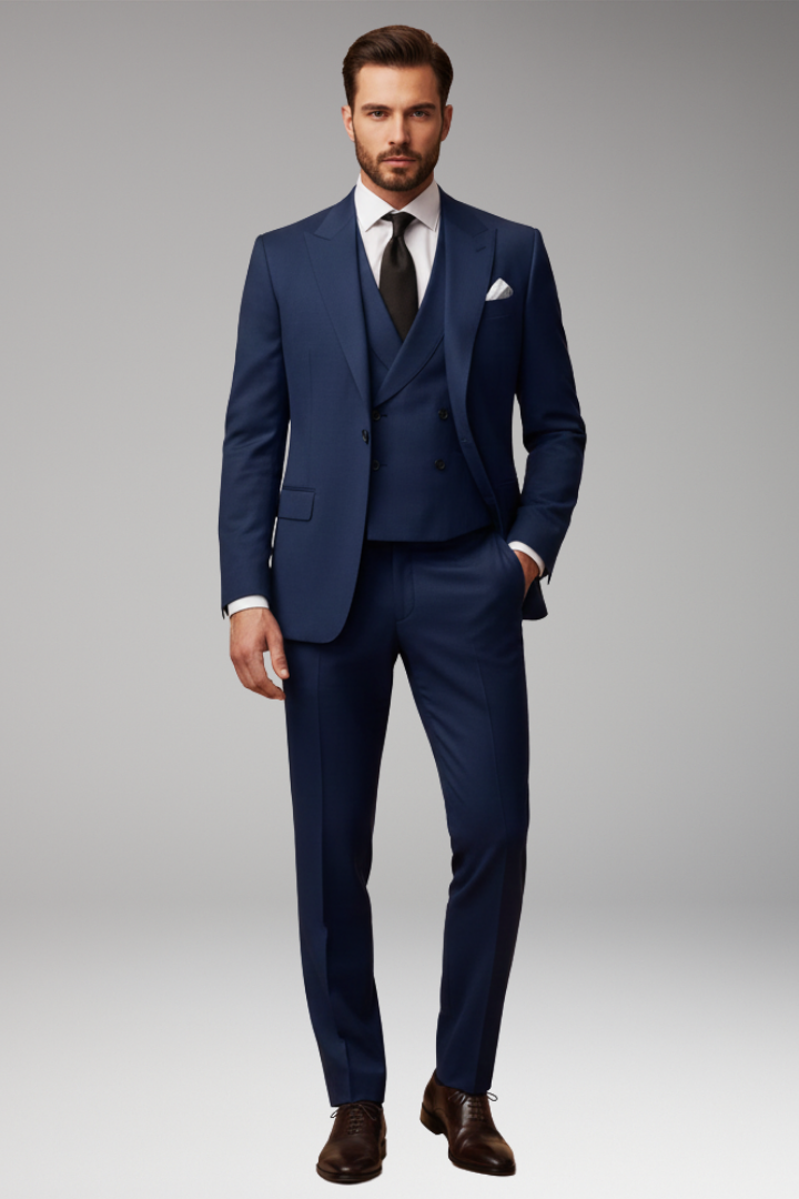 Men's Suit Set with Jacket and Vest