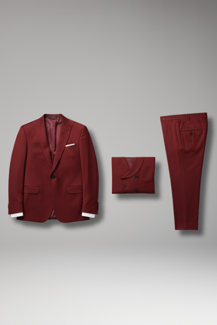 Men's Suit Set with Jacket and Vest
