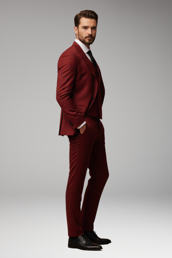 Men's Suit Set with Jacket and Vest