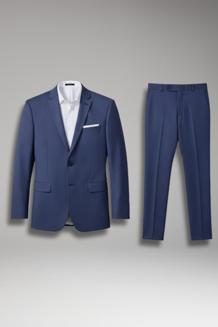 Men's Suit with Blazer and Straight-Leg Pants