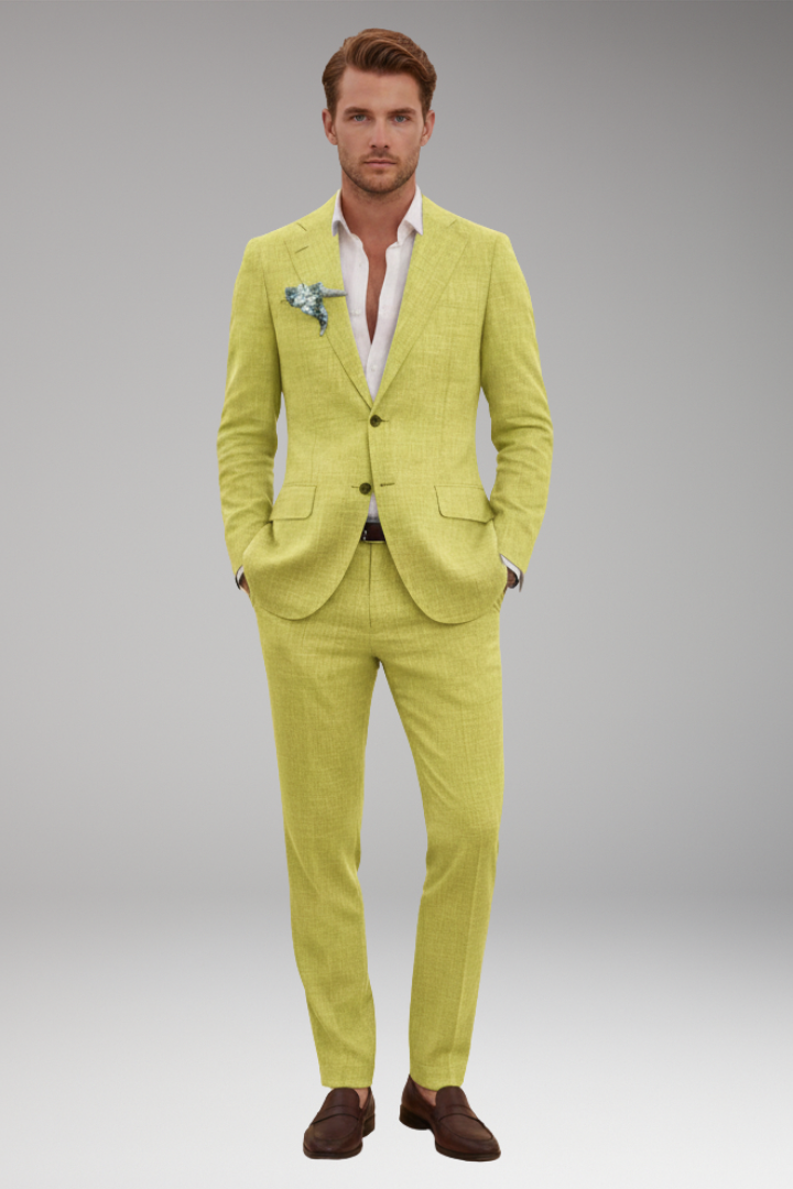 Men's Two-Piece Suit with Jacket and Trousers