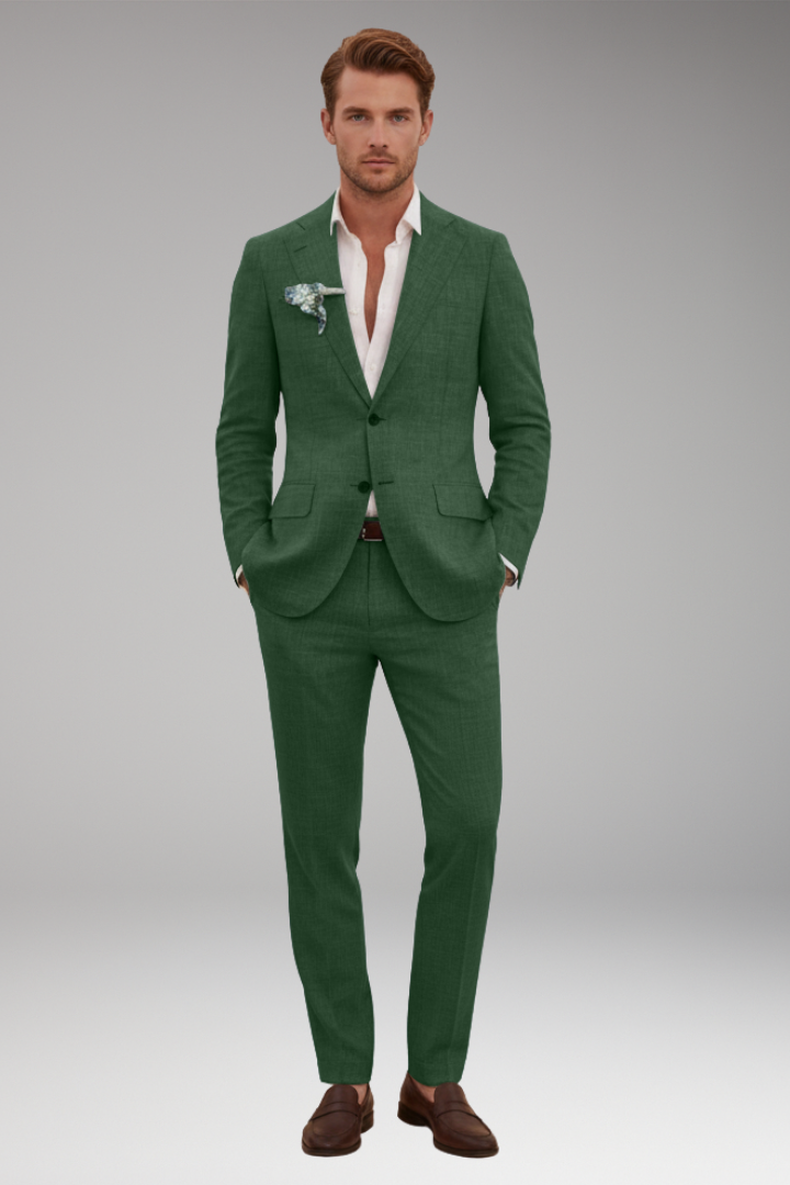 Men's Two-Piece Suit with Jacket and Trousers